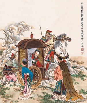 Chino Painting - Zhao Chenwei sanguo 5 chinos antiguos
